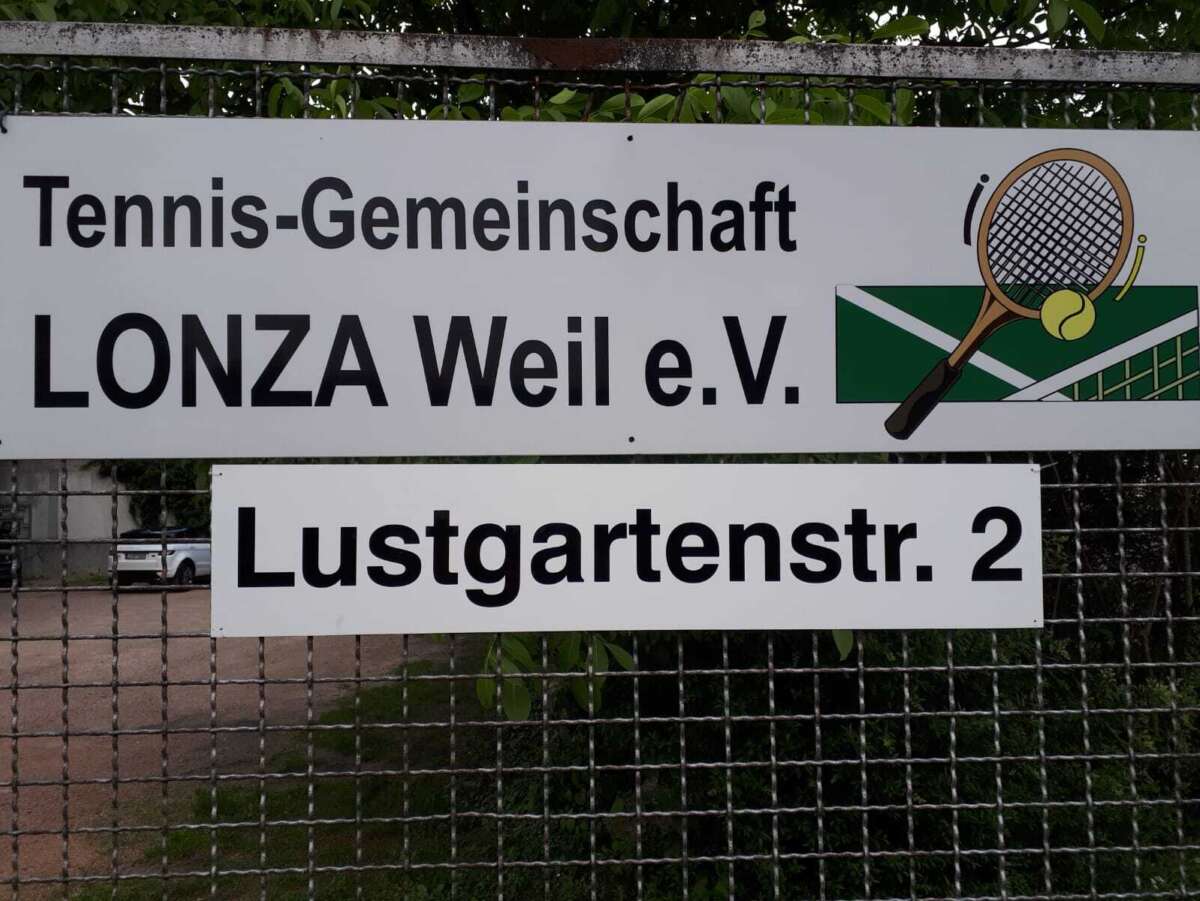 Lonza Vereinsschild mit Anschrift